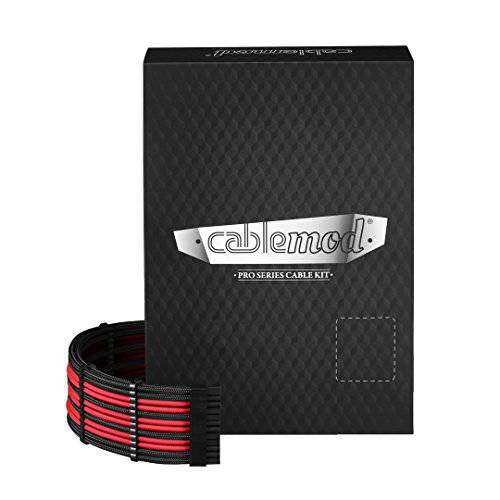 CableMod  프로 ModMesh C-Series AXi, HXi& RM (Yellow 라벨) 케이블 키트 - 블랙/ 레드