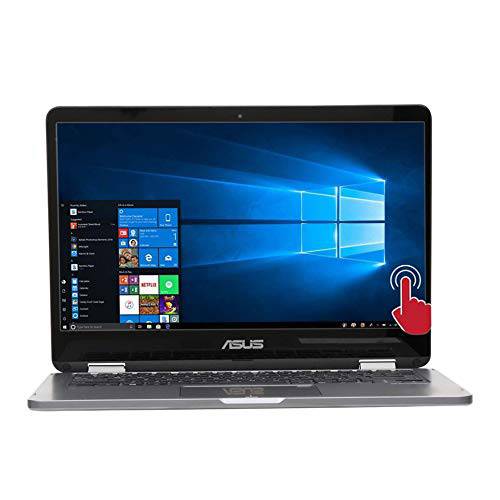 ASUS VivoBook 플립 14-inch 터치 스크린 Intel Celeron 4GB 128GB eMMC Win 10 S 모드 2-in-1 노트북