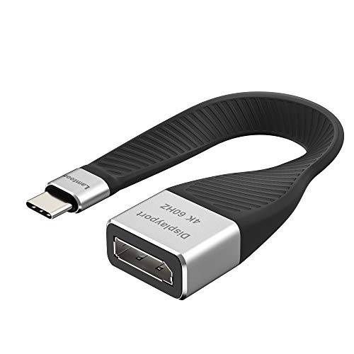 USB C to DisplayPort,DP 어댑터, Lamtoon 4K@60Hz 썬더볼트 3 to DisplayPort,DP 케이블 FPC 디자인 호환가능한 맥북 프로 2020/ 2019/ 2018/ 2017/ 2016, Mac 프로, 아이패드 프로, 서피스 북