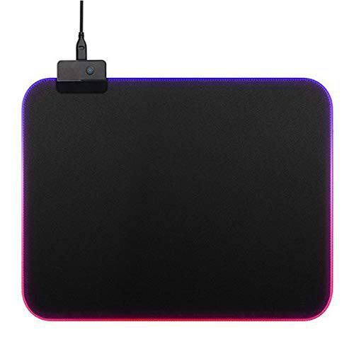 NewBull RGB 게이밍 마우스 패드, LED 소프트 Extended 마우스 매트 라이트닝 모드, Anti-Slip 러버 베이스 마우스패드 노트북,  컴퓨터& PC