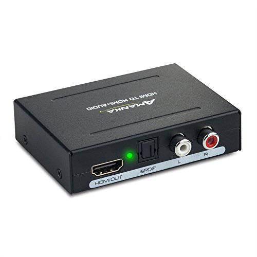 1080P HDMI 오디오 압출, AMANKA HDMI to HDMI 오디오 광학 and RCA(L/ R) 스테레오 아날로그 출력 비디오 오디오 분배기 컨버터, 변환기 Ruku, 크롬캐스트, Blu-ray 플레이어, 케이블 박스, 파이어 TV, etc