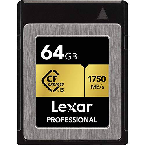 Lexar  프로페셔널 CFexpress 64GB Type-B 메모리 카드, 1750MB/ s Read, 1000MB/ s Write