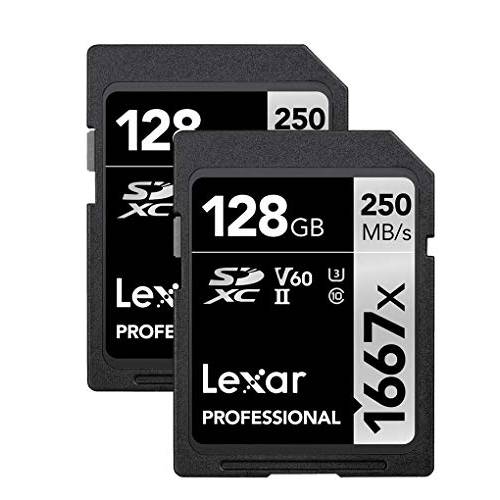 Lexar  프로페셔널 1667X 128GB (2-Pack) SDXC UHS-II 카드 (LSD128CBNA16672)