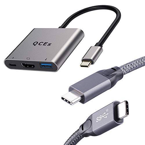 USB C to HDMI 멀티포트 어댑터 and USB C to USB C 3.1 세대 2 케이블 20Gbps