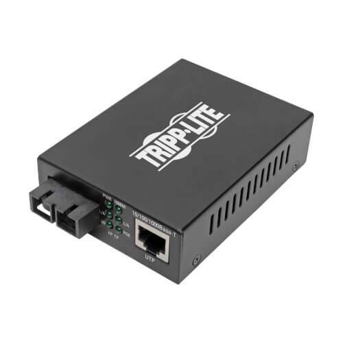 Tripp Lite  멀티모드 파이버 미디어 컨버터, 변환기, 파이버 to 이더넷 컨버터, 변환기, 기가비트, PoE+, 10/ 100/ 1000 SC, 850 Nm, 550 m (N785-P01-SC-MM1)