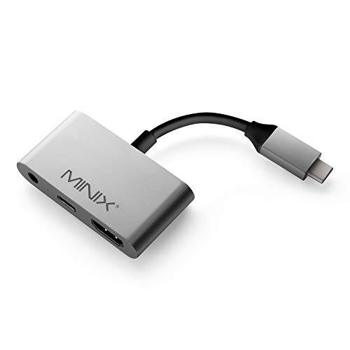 MINIX  네오 C-HAGR, USB-C to 4K @ 60Hz HDMI+ 3.5mm 오디오 잭 Adapte, 멀티 OS 지원 맥OS, iPadOS, 안드로이드 OS and 윈도우 OS.