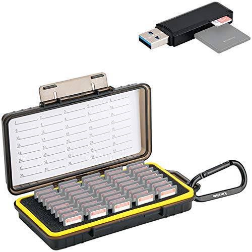 40 슬롯 메모리 카드 케이스 홀더+ USB3.0 메모리 카드 리더, 리더기 SD SDHC SDXC 카메라 메모리 카드 칩