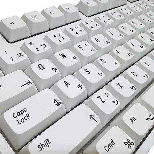 커스텀 키캡, 155 키 XDA 프로파일 PBT 키캡, 테마 미니멀리스트 스타일 Japanese 키캡 적용가능한 Fullsize, 텐키리스, Winkeyless, 75%, 65%, 60% Keyboard(White 키캡)