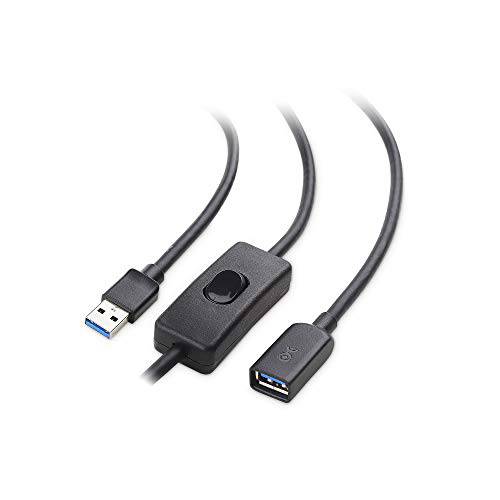 Cable Matters  숏 USB 3.0 연장 케이블 (USB 3.0 확장기 케이블) On Off 스위치 in 6 ft