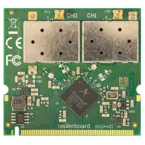 Mikrotik R52HnD miniPCI 무선 카드 2.4Ghz 5GHz 400mW 802.11a/ B/ G/ n 2x MMCX
