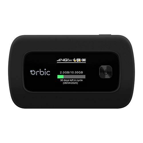 Orbic  버라이즌 스피드 휴대용 핫스팟 | 4G LTE |연결 up to 10 Wi-Fi Enabled 디바이스 | up to 12 hrs of Usage 타임 | up to 5 Days of Stand-by 타임 | Great 리모컨 Workers
