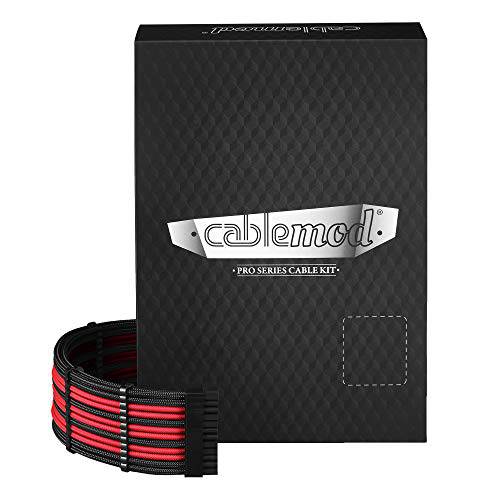 CableMod  프로 ModMesh C-Series RM ( 블랙 라벨)/ RMi/ RMX 케이블 키트 - 블랙/  레드