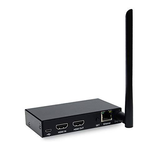 DDMALL H.265 H.264 HDMI 비디오 인코더, 지원 4K@60Hz HDMI 입력 and 리얼 타임 Local 출력,  와이파이&  이더넷, RTMP, RTMPS, RTSP, TS, UDP, RTP, Multicast, Unicast, 유튜브 라이브, Facebook, and More