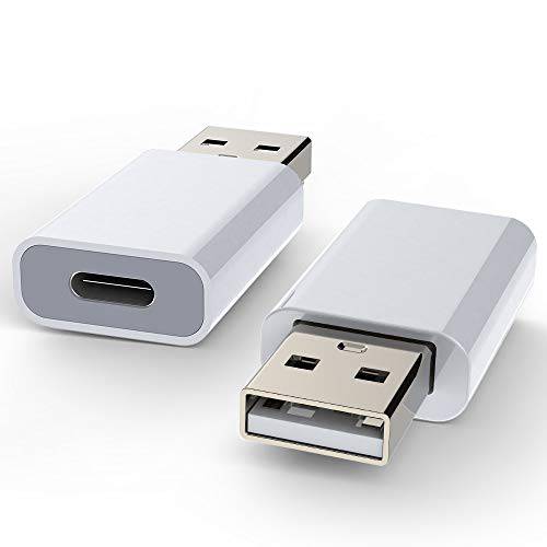 USB C Female to USB Male 어댑터 호환가능한 애플 MagSafe Charger(2 팩), USB C to A 충전기 connecter 어댑터 호환가능한 삼성 갤럭시 노트 10 S20 플러스 S20+ 울트라, 구글 픽셀 4 3 2 XL