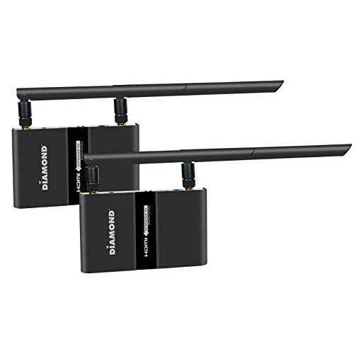 Diamond Multimedia  멀티- 채널 2X2 무선 HDMI 5GHz 키트, 스트림 HD 1080P 비디오/ 오디오 up to 300 ft from Any HDMI Source to HDTV/ 모니터/ 프로젝터 (VS600), 블랙