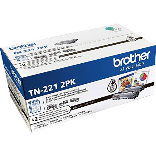Brother  정품 Standard-Yield 블랙 토너,잉크토너 카트리지 트윈 팩 TN221 2PK