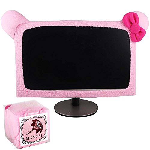 Monfurise 15-22 Lovely 귀여운 방수 방진 컴퓨터 노트북 TV LCD 스크린 모니터 장식 먼지 커버 보호, 핑크