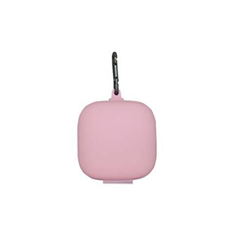 UKCOCO  호환가능한 Beats 파워비츠 프로 케이스 커버 실리콘 풀 보호 충격방지 케이스 무선 헤드셋 보호 케이스 커버  카라비너 - 핑크