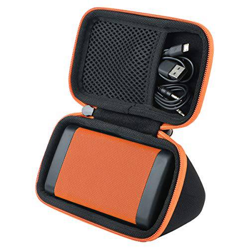 co2crea 하드 여행용 케이스 교체용 블루투스 휴대용 스피커 (블랙 케이스+  오렌지 지퍼)