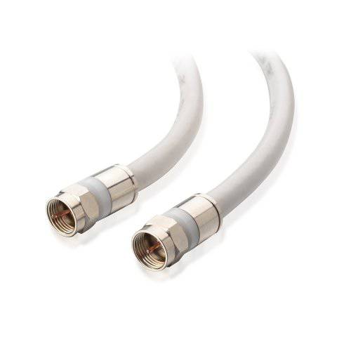 Cable Matters CL2 in-Wall Rated (cm) 쿼드 보호처리된 동축, Coaxial,COAX 케이블 (RG6 케이블, 동축 케이블) in 화이트 100 Feet