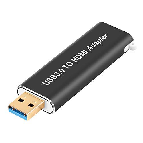 USB 3.0 to HDMI 어댑터 USB 3.0 to HDMI HDTV/ 모니터/ 프로젝터 1080P USB 3.0 to HDMI 오디오 컨버터, 변환기 호환가능한 윈도우 10/ 8/ 8.1/ 7(Only 지원 윈도우 시스템)