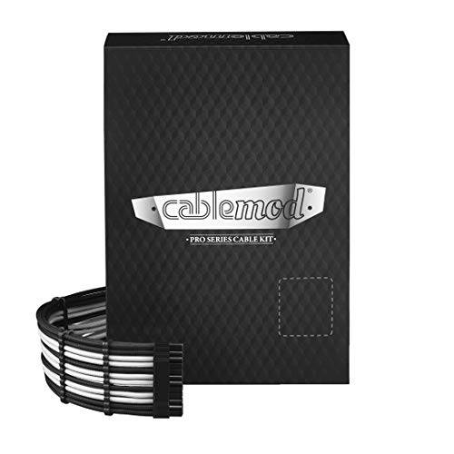 CableMod E-Series 프로 ModFlex 케이블 키트 EVGA G5/ G3/ G2/ P2/ T2 - 블랙/ 화이트 [CM-PEV2-FKIT-KKW-R]