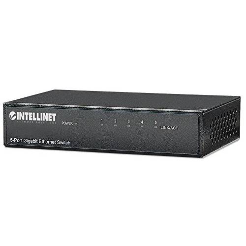 Intellinet 5-Port 기가비트 이더넷 네트워크 스위치, 이더넷 분배기 - Unmanaged | 플러그&  플러그 | 오토 트래픽 최적화 | 팬리스 메탈 하우징 - 컴퓨터 네트워킹 허브,  데스크탑  530378