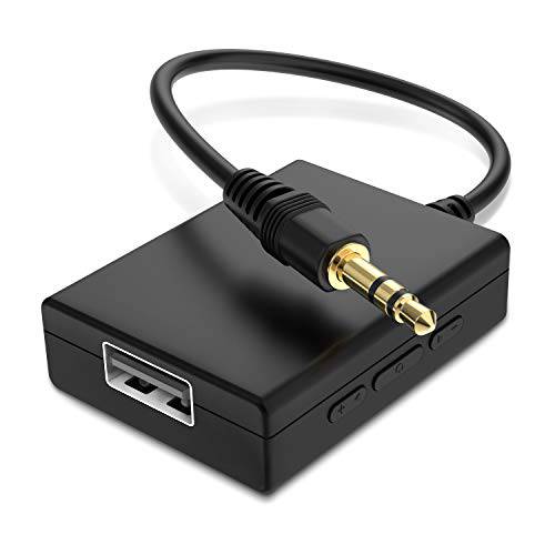 USB to Aux 오디오 어댑터, ANDTOBO 3.5mm Male to USB Female 어댑터 플레이 음악 USB 드라이브 in Your 자동차