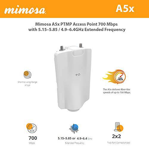 미모사 A5x PTMP 액세스 포인트 700 Mbps Extended 프리퀀시 4.9 to 6.4