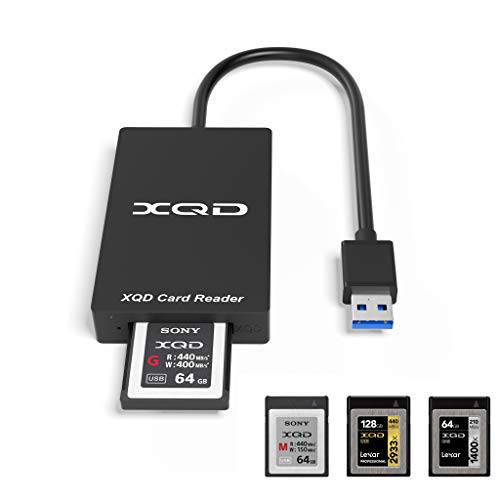 【업그레이드된 버전】 Cateck USB 3.0 XQD 카드 리더, 리더기, 호환가능한 소니 G/ M 시리즈 USB Mark XQD 카드, Lexar 2933x/ 1400x USB Mark XQD 카드