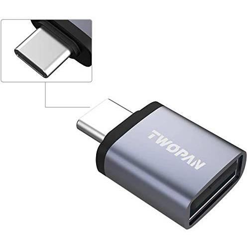 TWOPAN TWOPAN USB C to USB 3.0 어댑터, USB Type-C to USB A Female 컨버터, 변환기, 범용 USB C to A 어댑터 컴퓨터, 노트북, 태블릿, 태블릿PC and 스마트 폰, CAA1, 스페이스 그레이