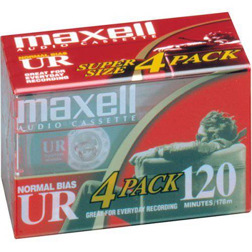 MAXELL UR-120 블랭크 오디오 카세트 테이프 -4 팩 (단종 by 제조사)