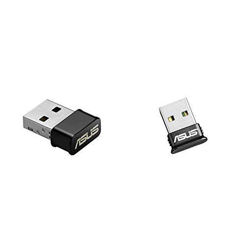 ASUS USB-AC53 AC1200 소형 USB Dual-Band 무선 어댑터, MU-Mimo,  블랙& USB-BT400 USB 어댑터 w/ 블루투스 동글 리시버,  노트북& PC 지원, 윈도우 10 플러그 and 플레이/ 8/ 7/ XP, 프린터