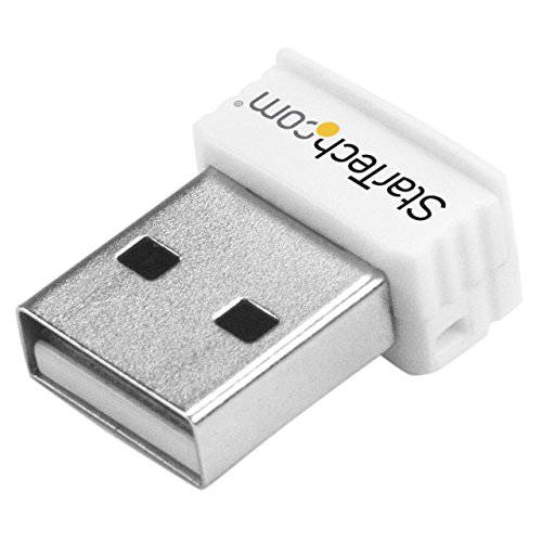 StarTech.com USB 150Mbps 미니 무선 N 네트워크 어댑터 - 802.11n/ g 1T1R USB 와이파이 어댑터 - 화이트 USB 무선 어댑터 - 무선 NIC (USB150WN1X1W)