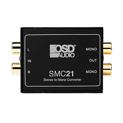 OSD 오디오 SMC21 스테레오 to 모노 컨버터, 변환기 and 그라운드 루프 아이솔레이터  Gold-Plated RCA 커넥션 and 1:1 비율 오디오 트랜스포머