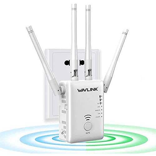 WAVLINK AC1200 와이파이 레인지 확장기 - 듀얼밴드 5G& 2.4GHz 1200Mbps 무선 라우터/ AP 액세스 포인트/ 리피터 신호 부스터 Wi-Fi 앰프 3 in 1 - 화이트