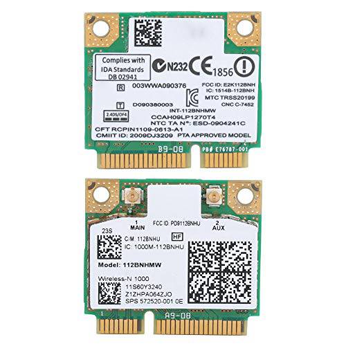 ASHATA 무선 네트워크 카드, 미니 PCI-E 300Mbps 무선 네트워크 카드 Intel LINK1000 N1000 112BNHMW, 무선 와이파이 카드 T420S/ X220/ T520