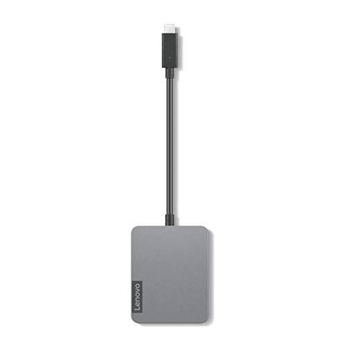 레노버 USB-C 4-in-1 여행용 허브 Gen2, 멀티포트 어댑터 HDMI, VGA, USB 3.1, RJ45, 호환가능한 USB Type-C 노트북, GX91A34575
