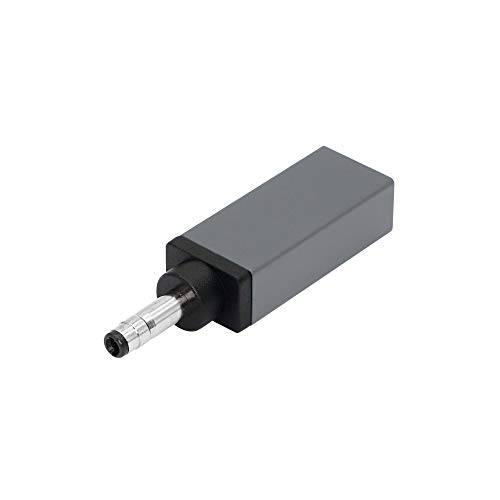 CERRXIAN 100W PD USB 타입 C Female 입력 to DC 4.0mm x 1.7mm 파워 충전 Adapter(B4017a) (실버 그레이)