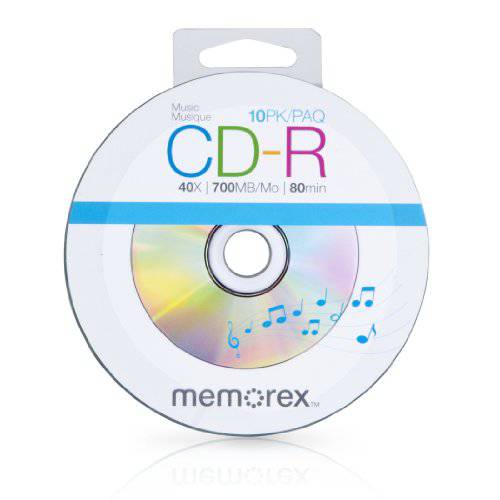 Memorex 99055 40x 700MB 80 Min 음악 CD-R 원형, 10 팩
