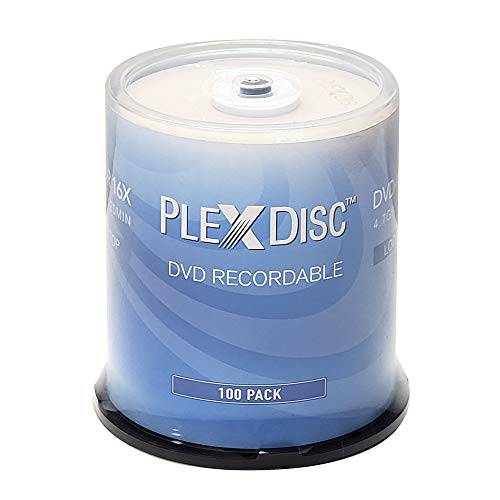 Plex 디스크 DVD+ R 4.7GB 16x 브랜드 기록가능 미디어 디스크 - 100pk 케이크 박스 (FFP) 63C-815-BX