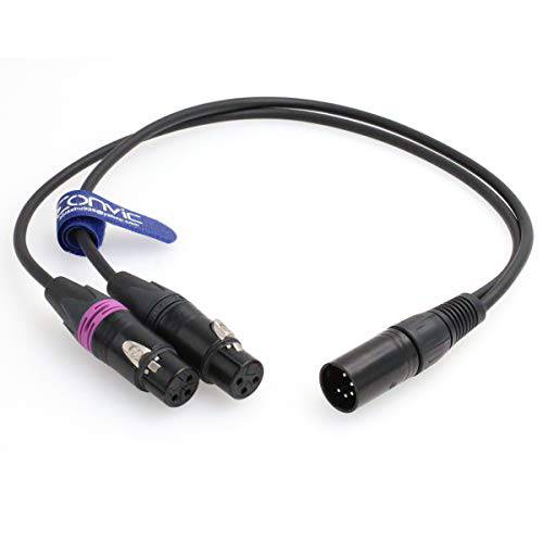 Eonvic Cable-XLR 5-pin to 3-pin XLR Arri 카메라 듀얼 채널 오디오 신호 케이블