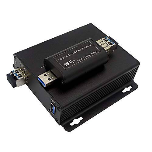 Transwan USB 3.0 파이버 확장기 to 맥스 250 미터 (820 ft) Over Single-Mode 파이버 2 x LC 10 Gbps SFP, USB 3.0 파이버 Optic 확장기 5 Gbps 슈퍼 스피드, 지원 키넥트 디바이스 etc