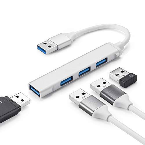 FACATH USB 3.0 허브 연장, 알루미늄 4-Port USB 허브, 데이터 전송 to USB 2.0 허브 노트북, PC, 아이맥, USB 플래시 드라이브, 휴대용 HDD, SSD, 키보드