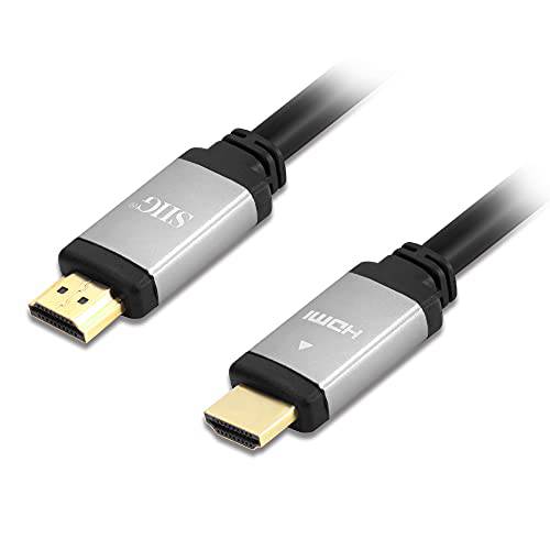 SIIG 울트라 고속 HDMI 케이블 - 12ft, HDMI 2.1 케이블, 지원 하이 해상도 up to 8K@60Hz, 48Gbps, HDCP 2.2, 다이나믹 HDR, eARC,  금도금, 알루미늄 하우징 (CB-H21011-S1)