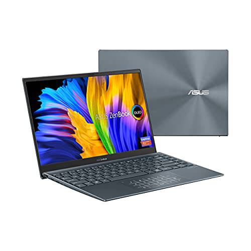 ASUS ZenBook 13 Ultra-Slim 노트북, 13.3” OLED FHD NanoEdge 베젤 디스플레이, Intel 코어 i5-1135G7, 8GB LPDDR4X 램, 256GB SSD, NumberPad, 썬더볼트 4, Wi-Fi 6, 윈도우 10 홈, 소나무 그레이, UX325EA-DS5
