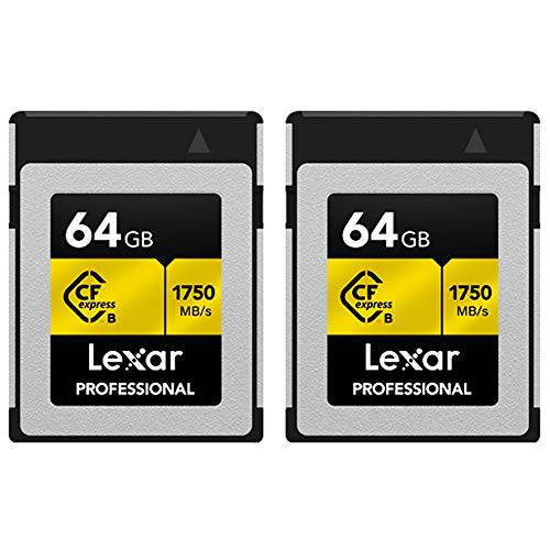 Lexar LCFX10-64GCRBNA 프로페셔널 CFexpress 타입 B 64 GB 메모리 카드 2 팩
