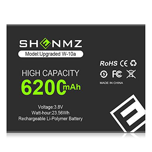 [6200mAh] W-10A 배터리, New 0 싸이클 더높은 용량 교체용 배터리 Netgear MR1100 at& T 나이트호크 M1 LTE 휴대용 핫스팟 라우터