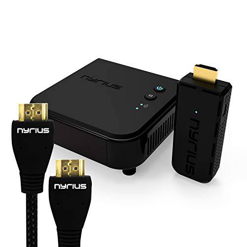 Nyrius Aries 프라임 무선 비디오 HDMI 송신기&  리시버 HD 1080p 비디오 스트리밍 보너스 HDMI 케이블