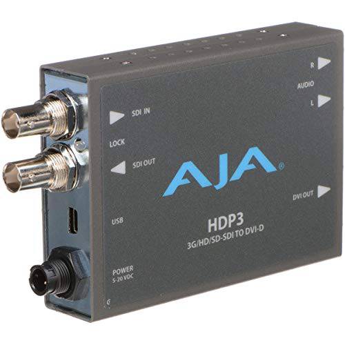 AJA HDP3 3G-SDI to DVI-D and 오디오 컨버터, 변환기